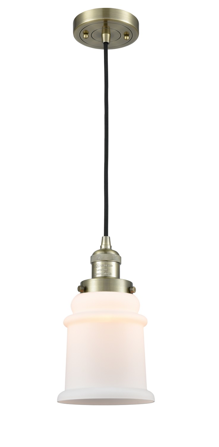 LED Mini Pendant by Innovations - Franklin Restoration Collection, Antique Brass Finish - 201C-AB-G181-LED
