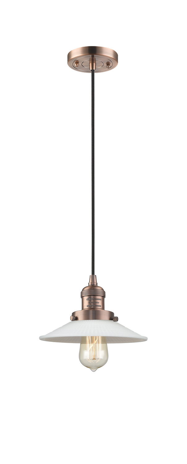 One Light Mini Pendant by Innovations - Franklin Restoration Collection, Antique Copper Finish - 201C-AC-G1