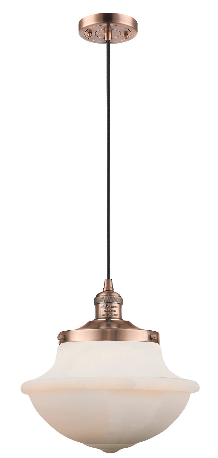LED Mini Pendant by Innovations - Franklin Restoration Collection, Antique Copper Finish - 201C-AC-G541-LED