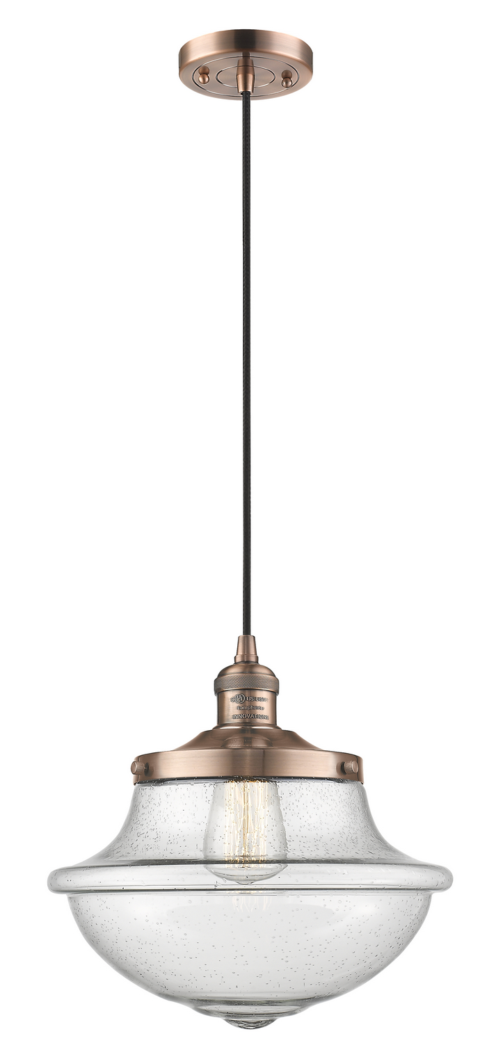 One Light Mini Pendant by Innovations - Franklin Restoration Collection, Antique Copper Finish - 201C-AC-G544