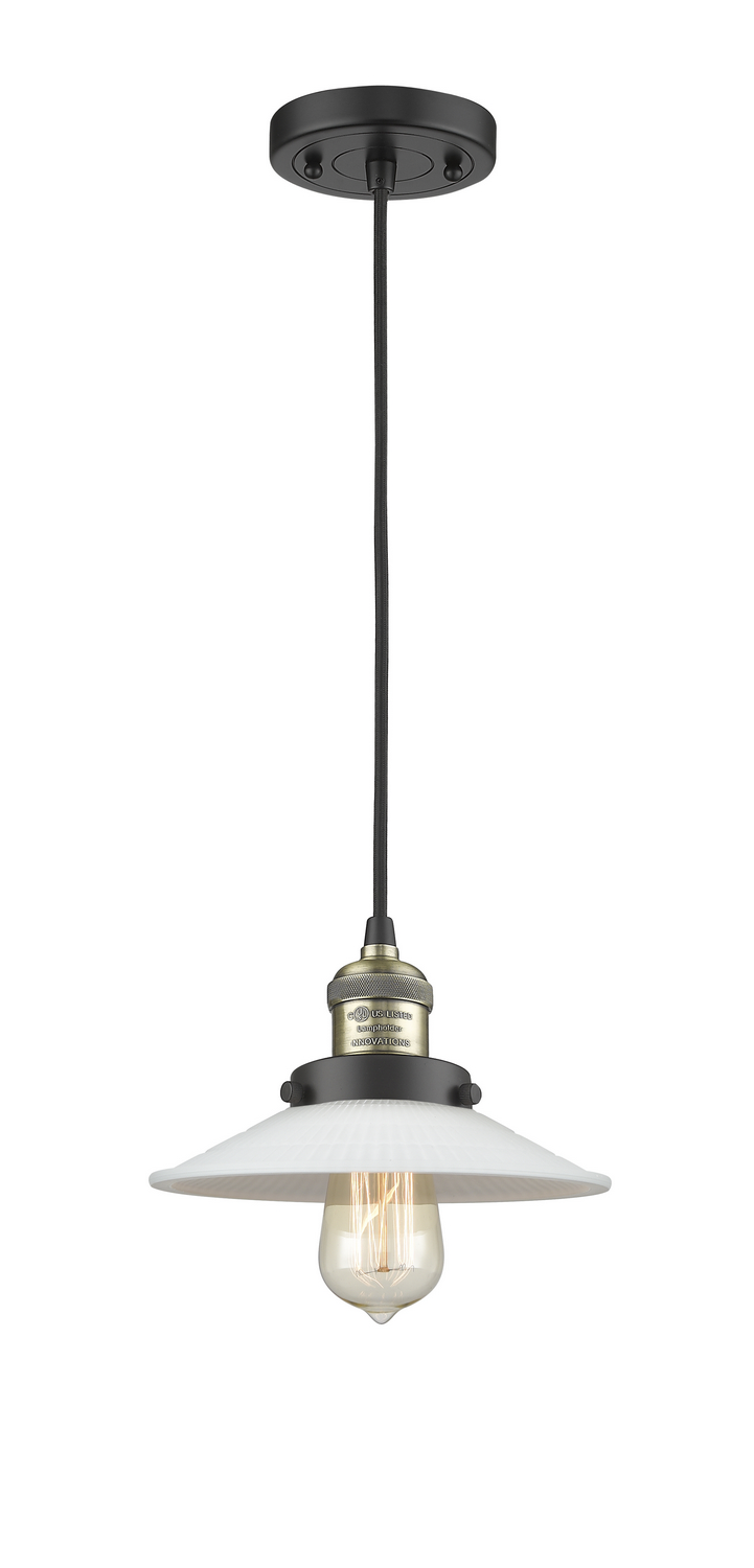 One Light Mini Pendant by Innovations - Franklin Restoration Collection, Black Antique Brass Finish - 201C-BAB-G1