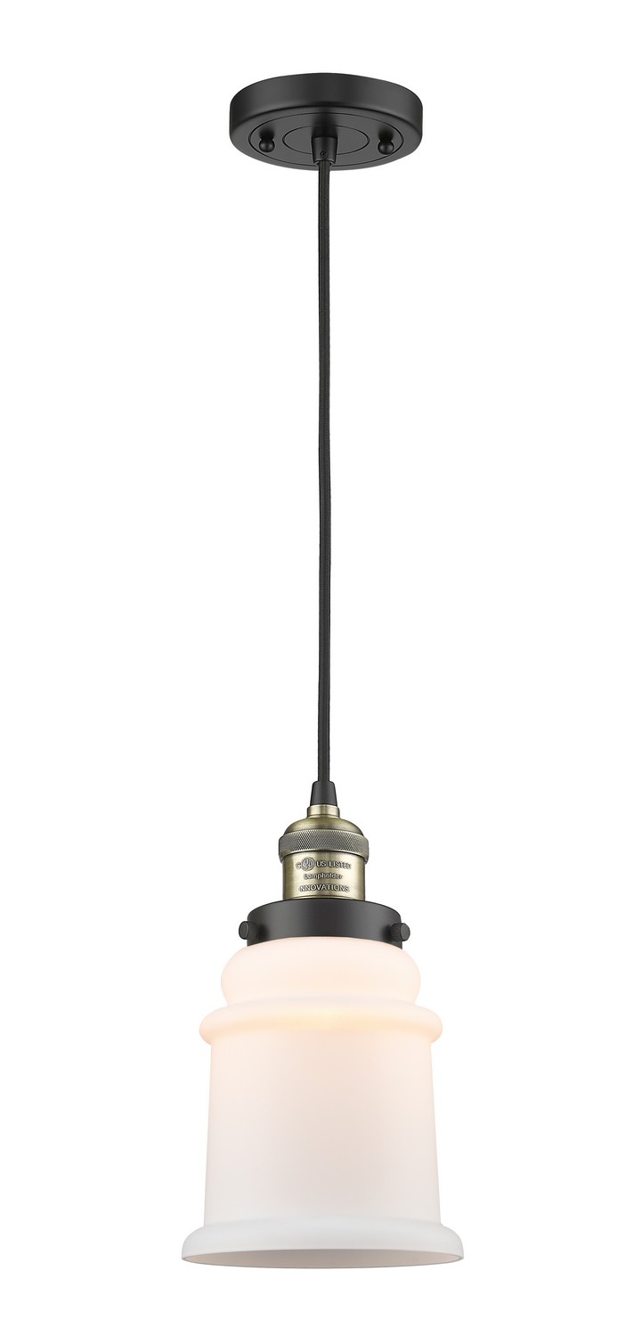 LED Mini Pendant by Innovations - Franklin Restoration Collection, Black Antique Brass Finish - 201C-BAB-G181-LED