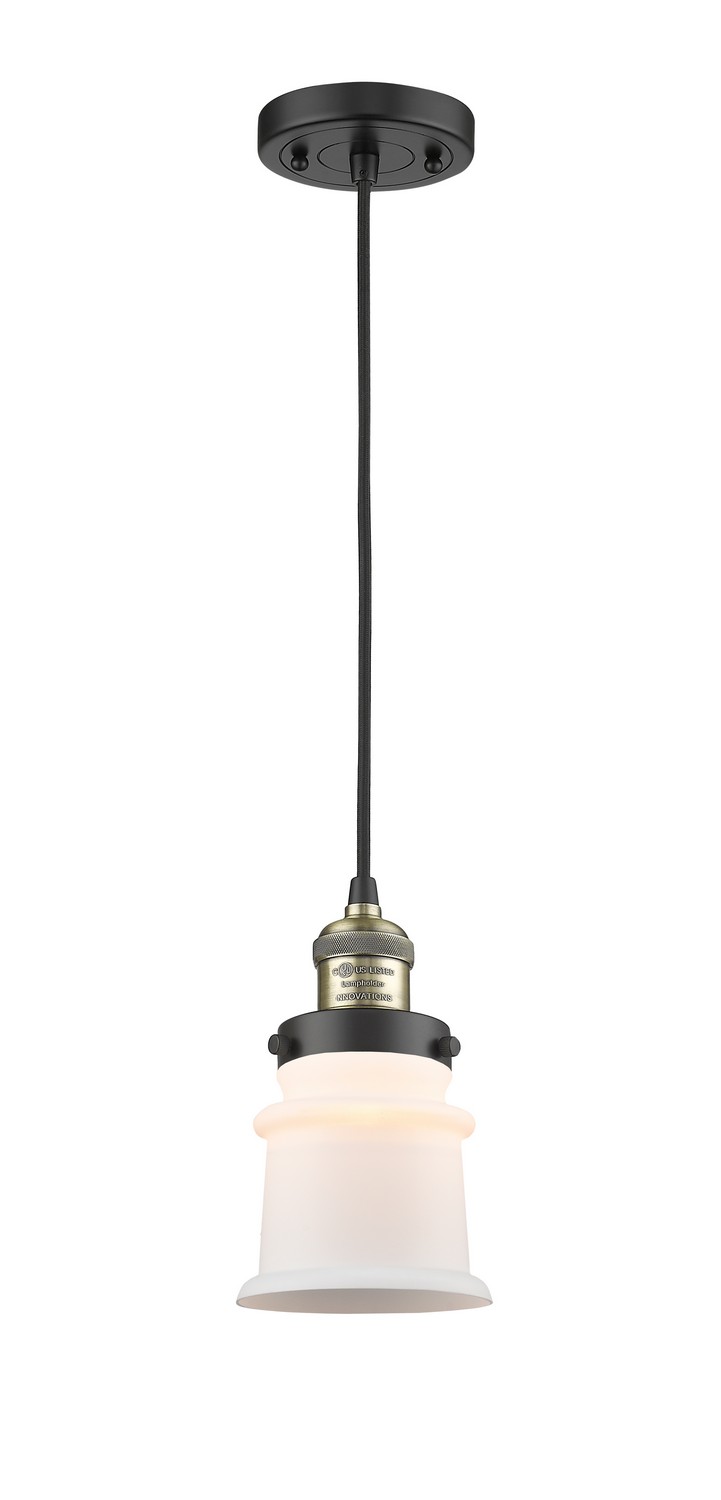 LED Mini Pendant by Innovations - Franklin Restoration Collection, Black Antique Brass Finish - 201C-BAB-G181S-LED