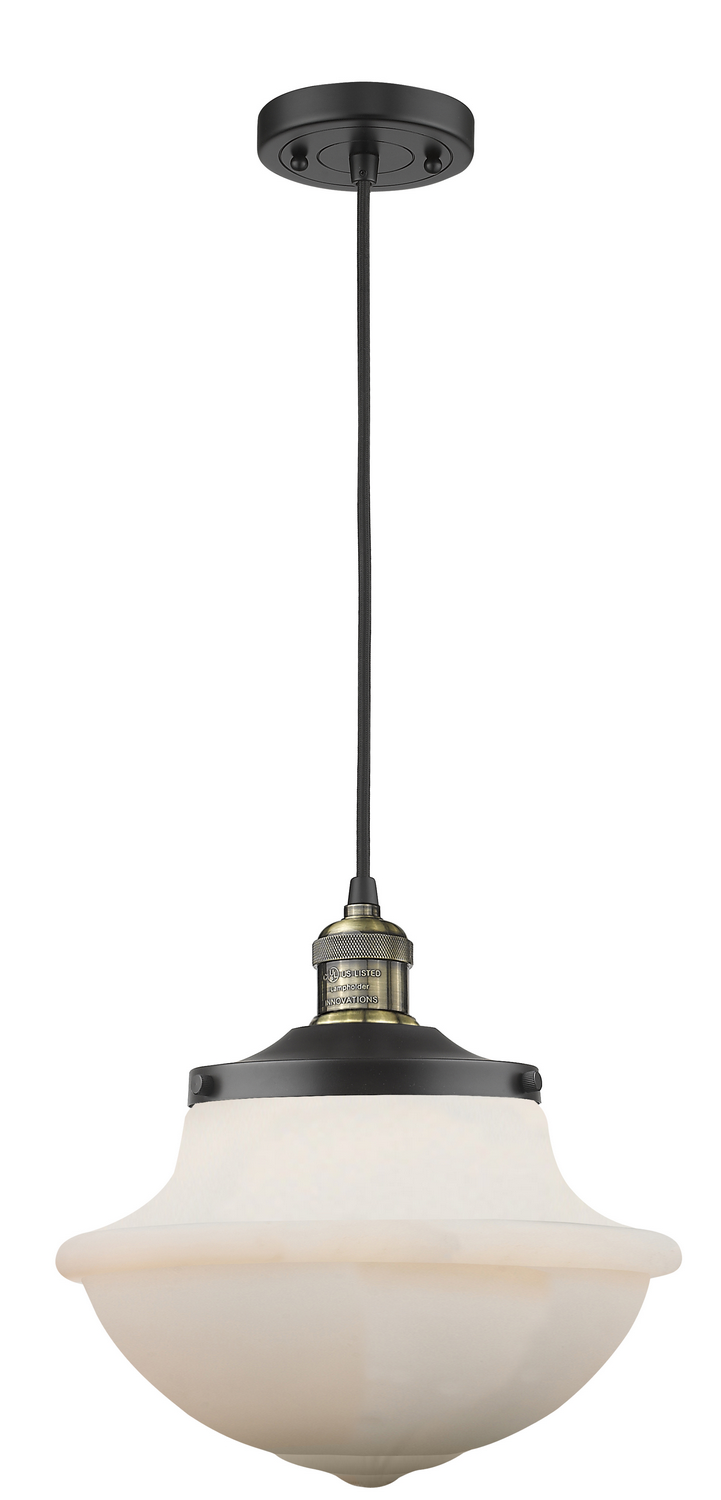 One Light Mini Pendant by Innovations - Franklin Restoration Collection, Black Antique Brass Finish - 201C-BAB-G541