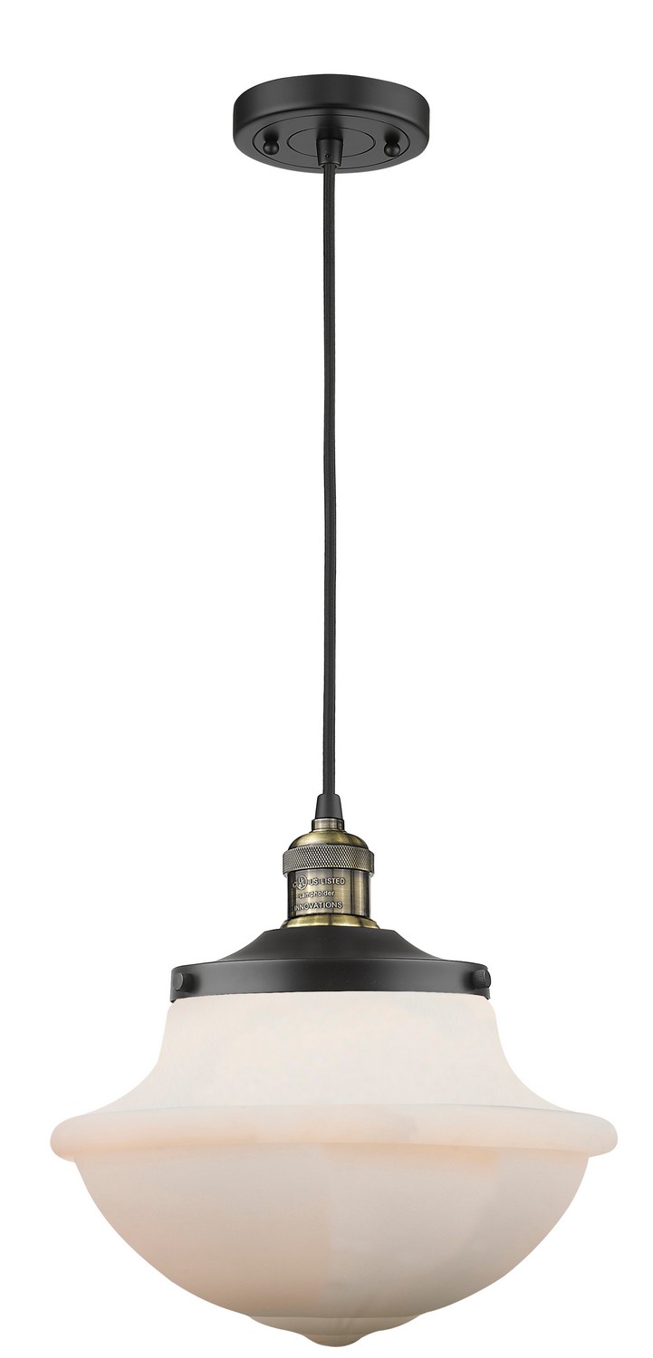 LED Mini Pendant by Innovations - Franklin Restoration Collection, Black Antique Brass Finish - 201C-BAB-G541-LED