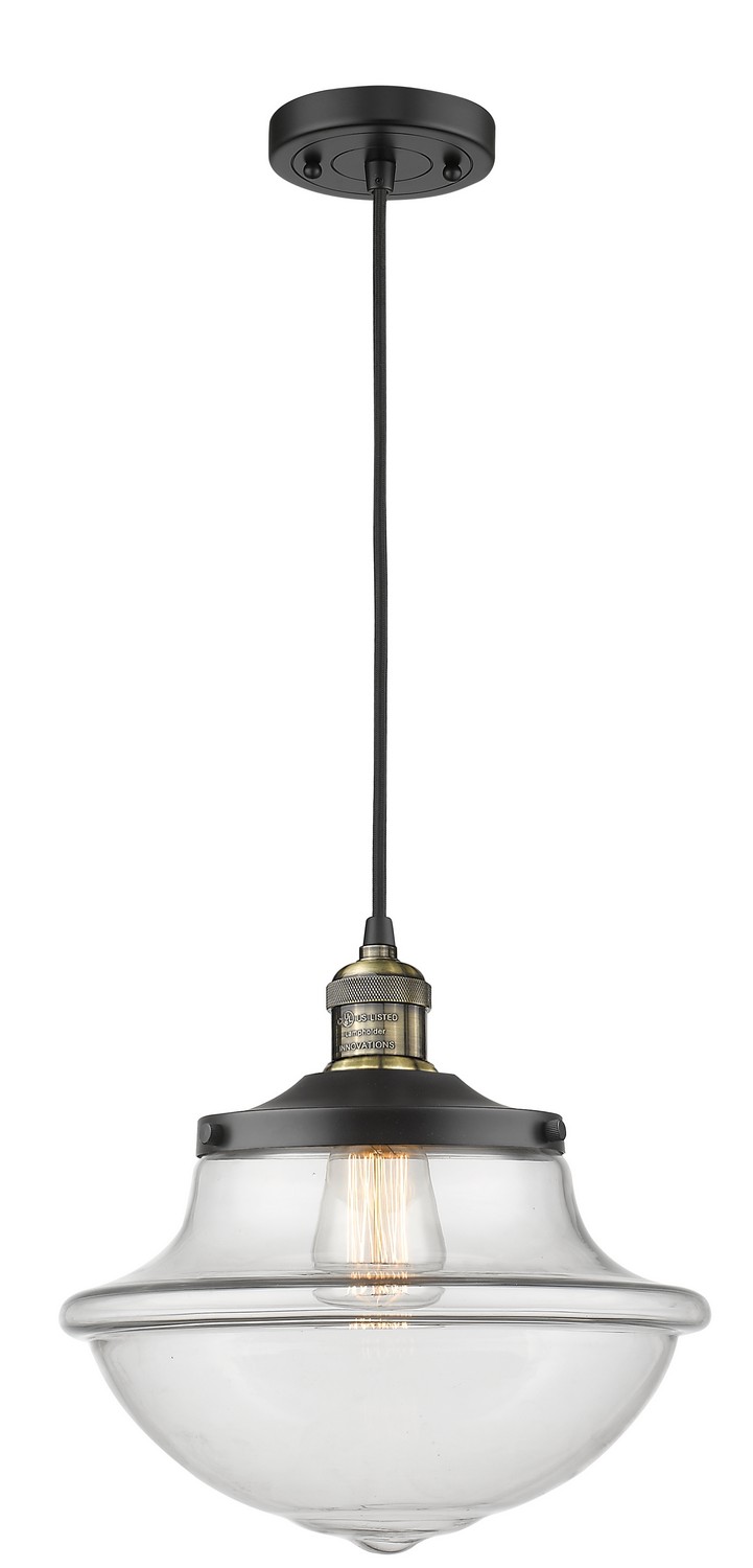 LED Mini Pendant by Innovations - Franklin Restoration Collection, Black Antique Brass Finish - 201C-BAB-G542-LED