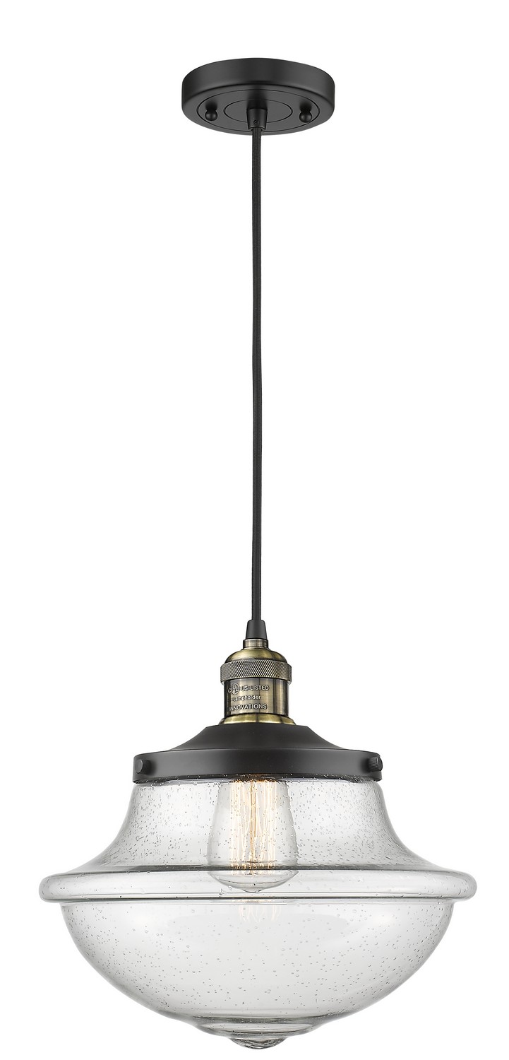 LED Mini Pendant by Innovations - Franklin Restoration Collection, Black Antique Brass Finish - 201C-BAB-G544-LED