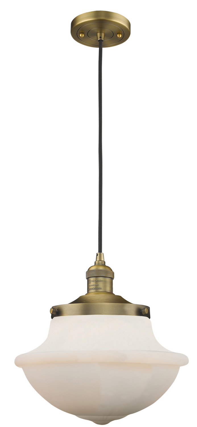 One Light Mini Pendant by Innovations - Franklin Restoration Collection, Brushed Brass Finish - 201C-BB-G541