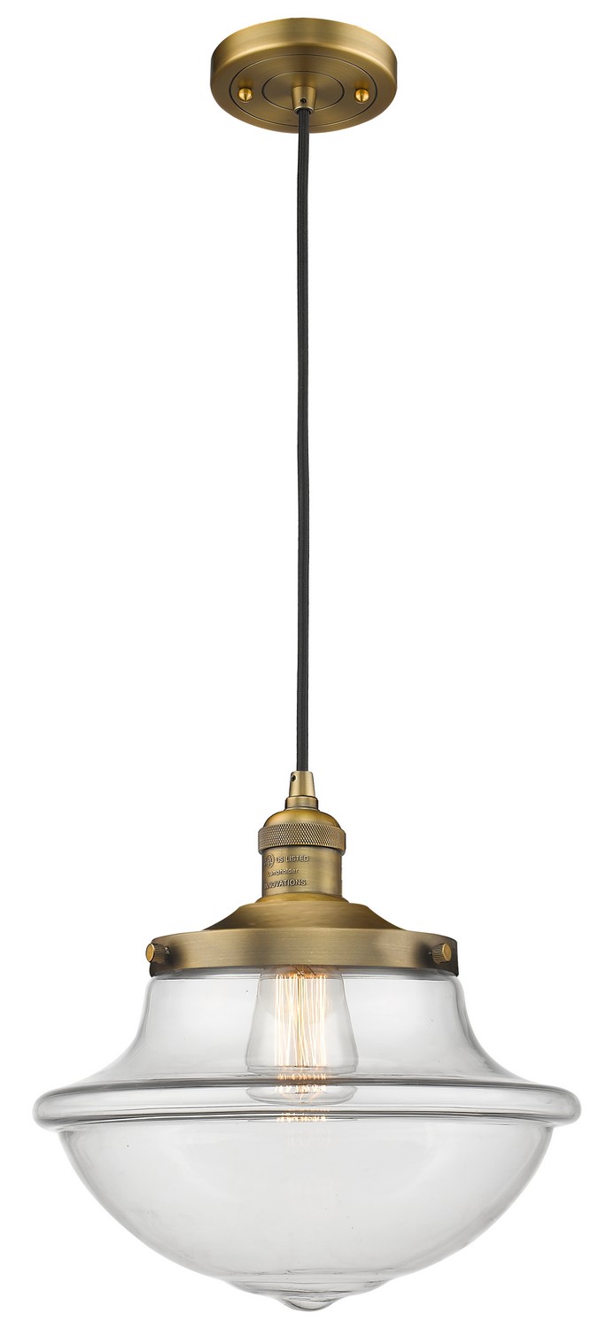 LED Mini Pendant by Innovations - Franklin Restoration Collection, Brushed Brass Finish - 201C-BB-G542-LED