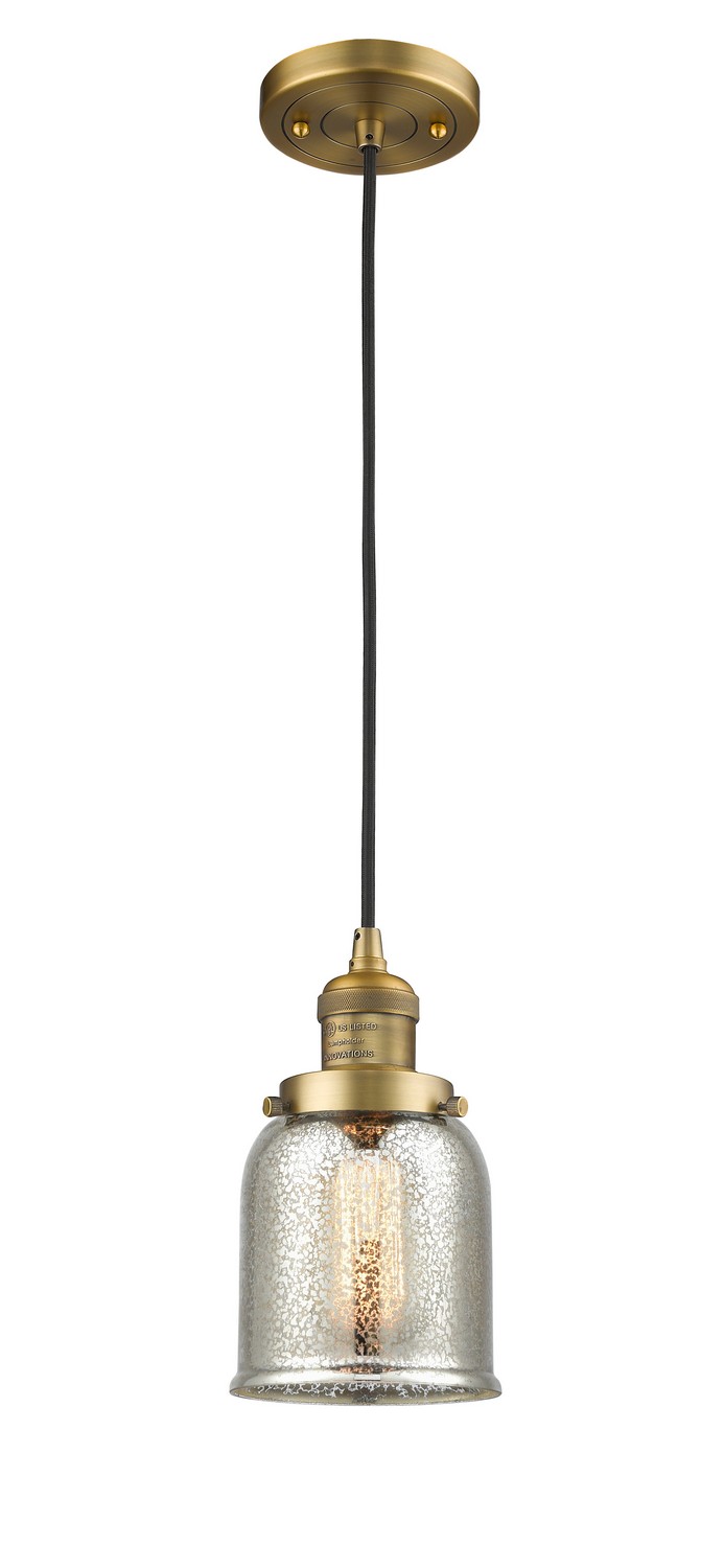 LED Mini Pendant by Innovations - Franklin Restoration Collection, Brushed Brass Finish - 201C-BB-G58-LED