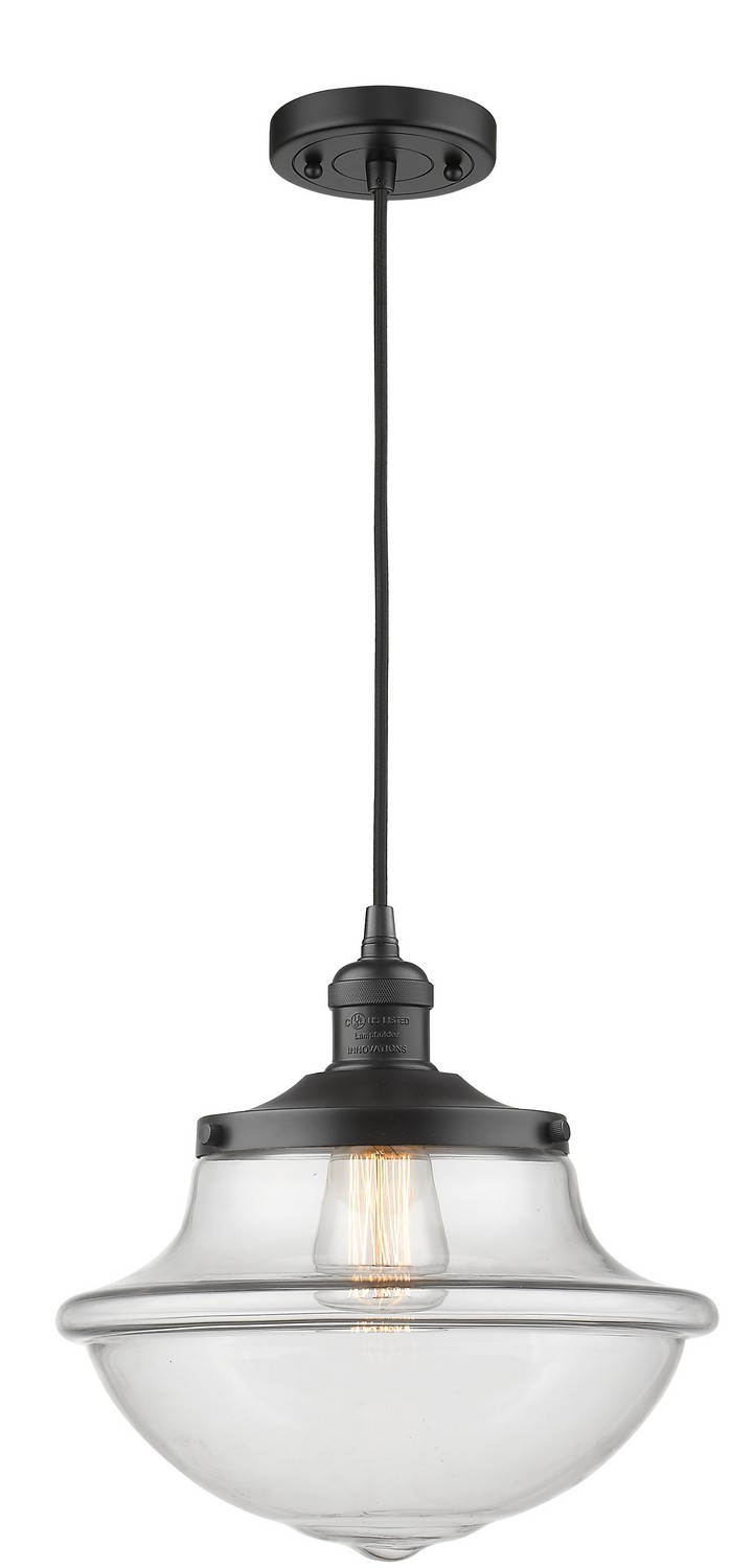 LED Mini Pendant by Innovations - Franklin Restoration Collection, Matte Black Finish - 201C-BK-G542-LED