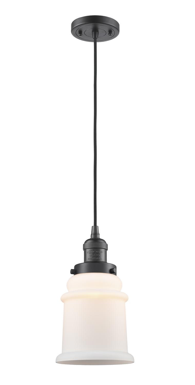 One Light Mini Pendant by Innovations - Franklin Restoration Collection, Oil Rubbed Bronze Finish - 201C-OB-G181