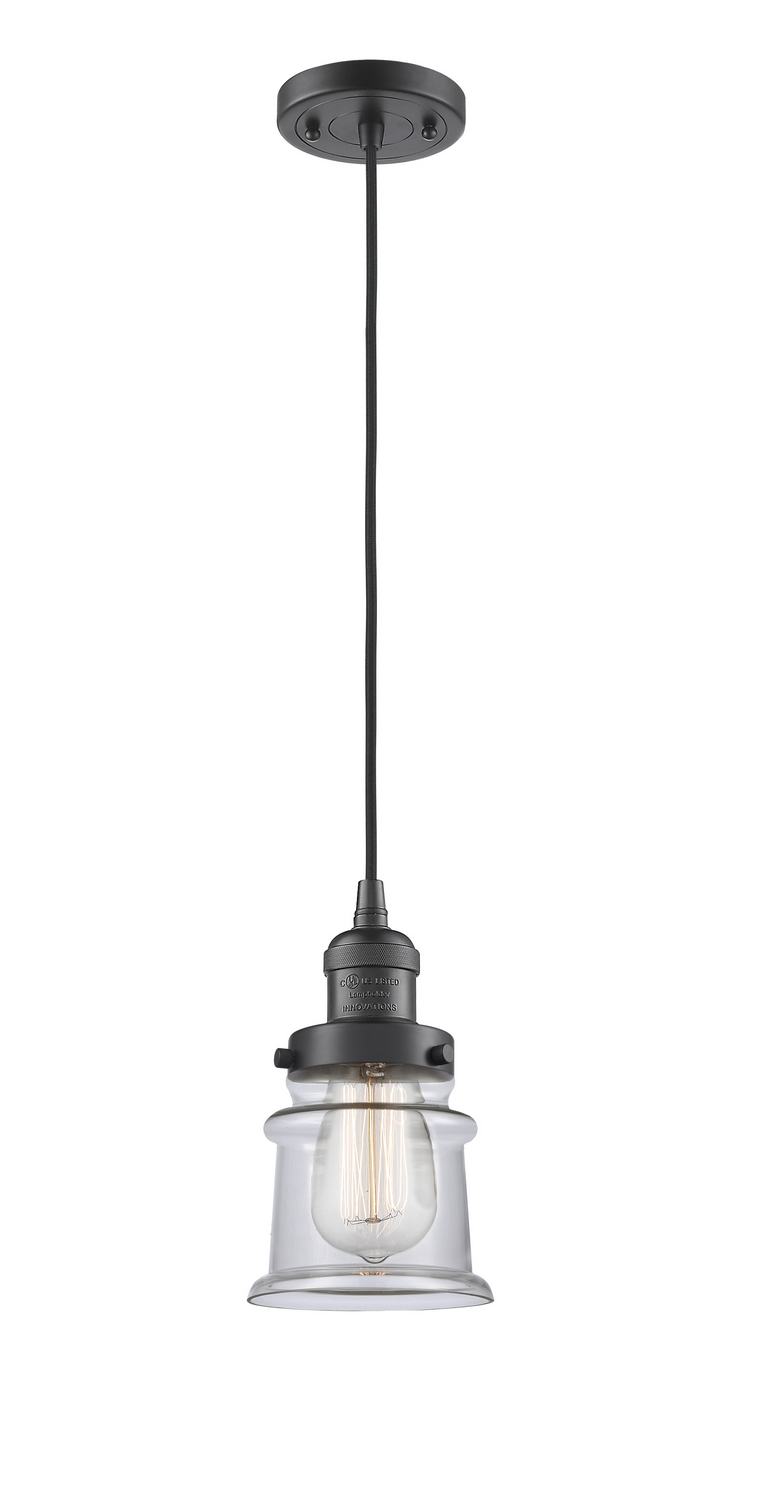 One Light Mini Pendant by Innovations - Franklin Restoration Collection, Oil Rubbed Bronze Finish - 201C-OB-G182S
