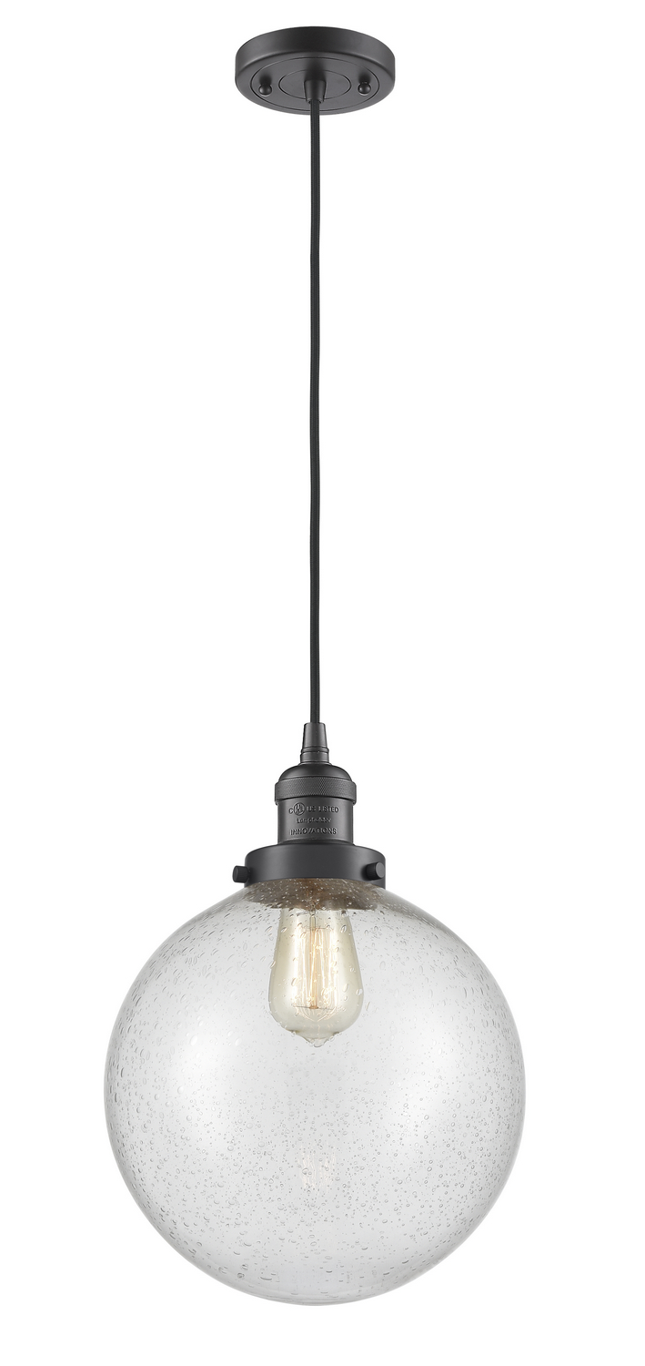 One Light Mini Pendant by Innovations - Franklin Restoration Collection, Oil Rubbed Bronze Finish - 201C-OB-G204-10
