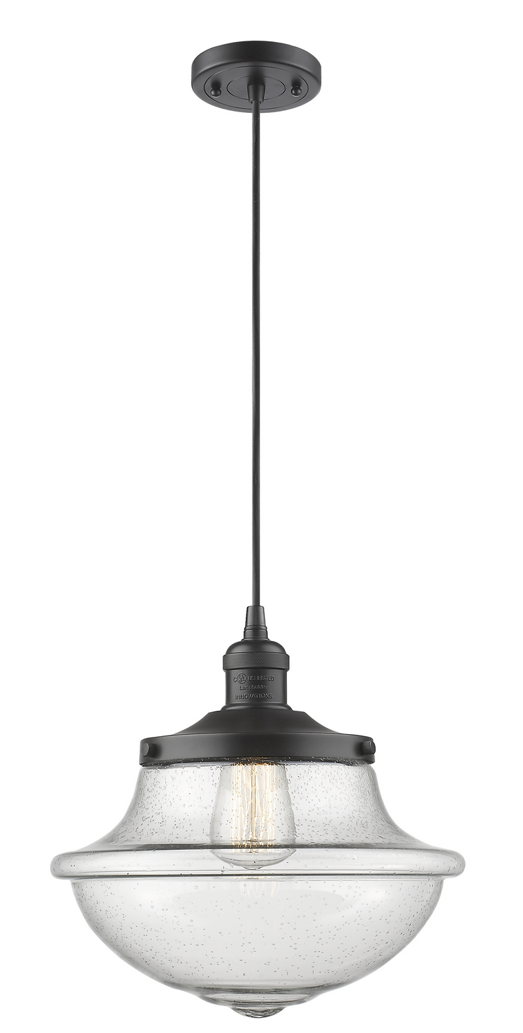 One Light Mini Pendant by Innovations - Franklin Restoration Collection, Oil Rubbed Bronze Finish - 201C-OB-G544