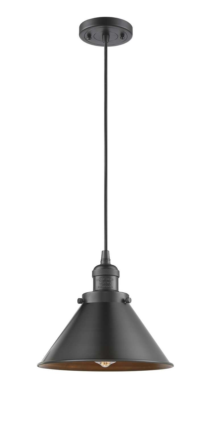 One Light Mini Pendant by Innovations - Franklin Restoration Collection, Oil Rubbed Bronze Finish - 201C-OB-M10-OB