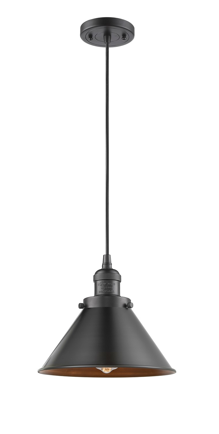 LED Mini Pendant by Innovations - Franklin Restoration Collection, Oil Rubbed Bronze Finish - 201C-OB-M10-OB-LED