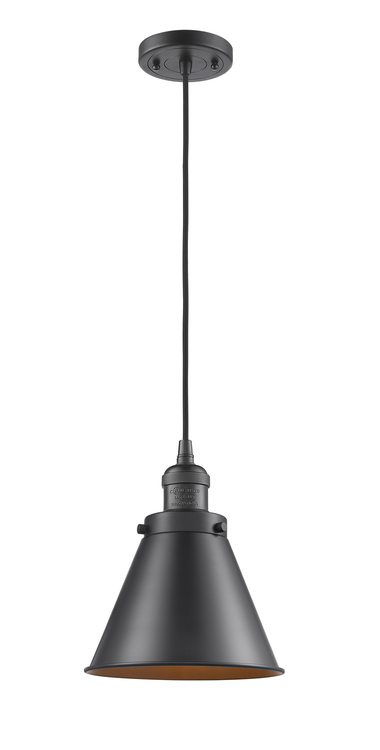 One Light Mini Pendant by Innovations - Franklin Restoration Collection, Oil Rubbed Bronze Finish - 201C-OB-M13-OB