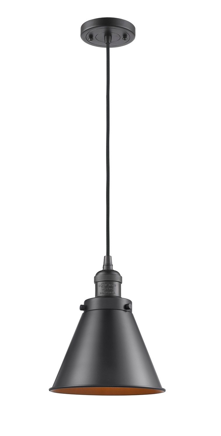 LED Mini Pendant by Innovations - Franklin Restoration Collection, Oil Rubbed Bronze Finish - 201C-OB-M13-OB-LED