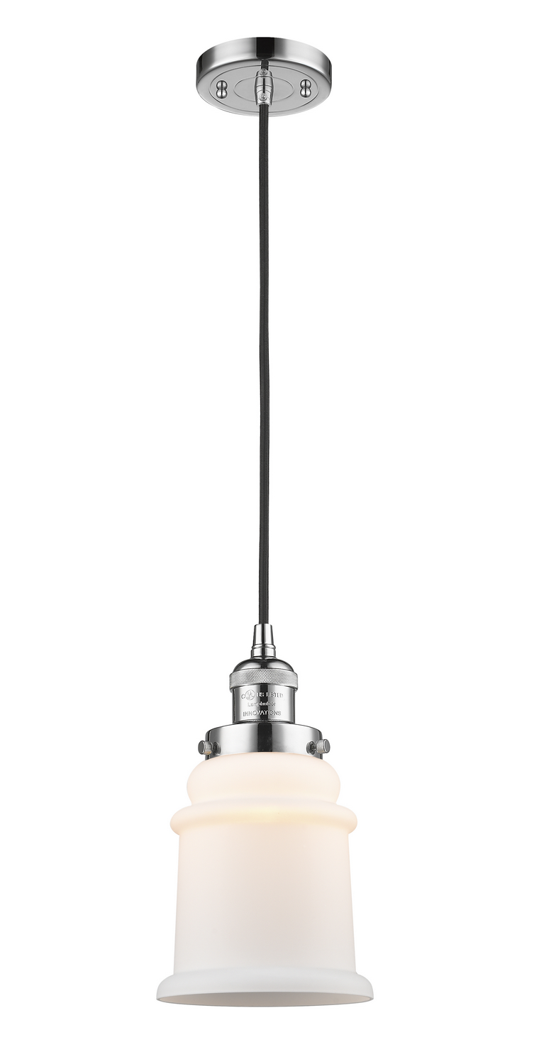 One Light Mini Pendant by Innovations - Franklin Restoration Collection, Polished Chrome Finish - 201C-PC-G181