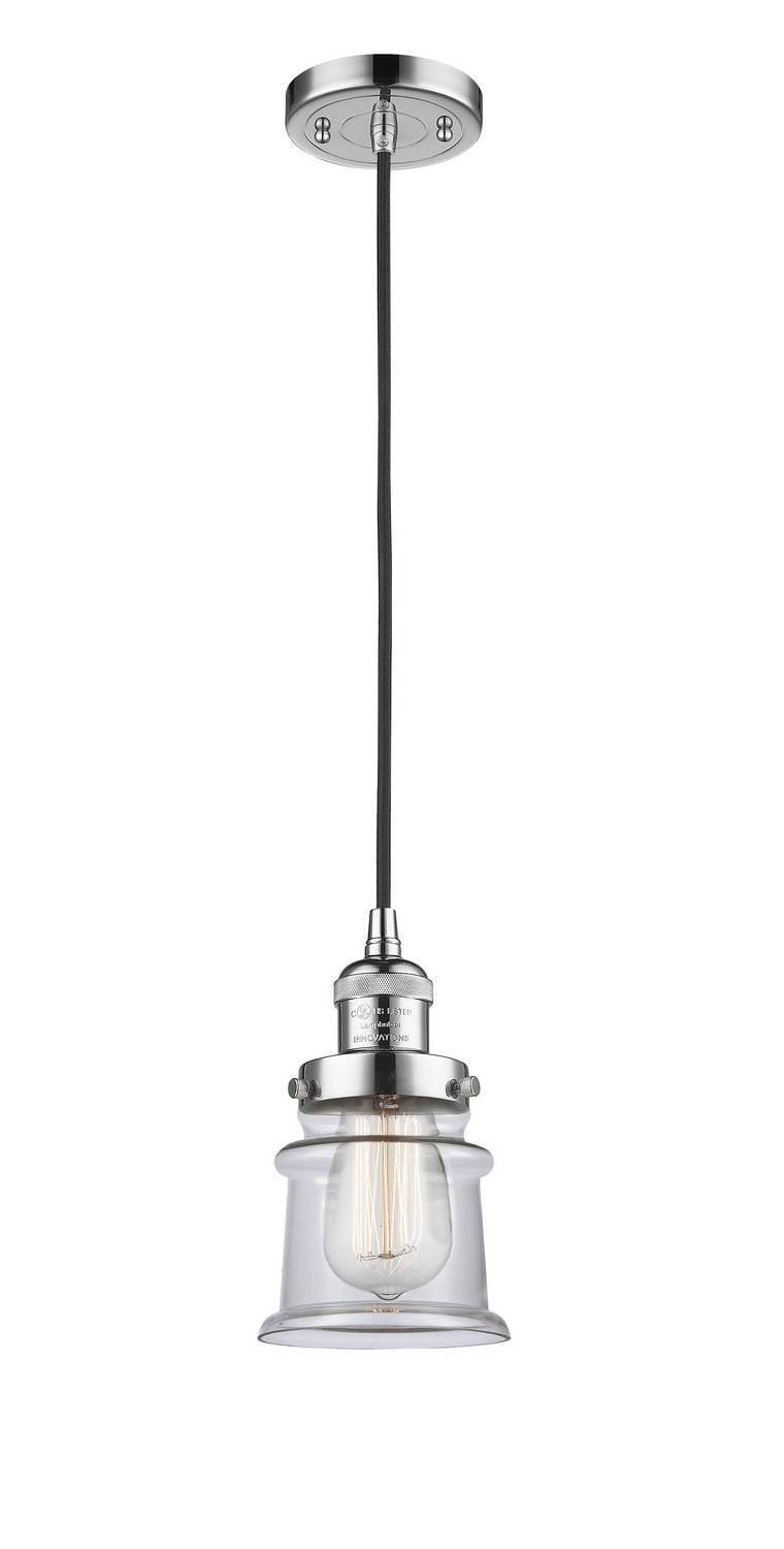 One Light Mini Pendant by Innovations - Franklin Restoration Collection, Polished Chrome Finish - 201C-PC-G182S
