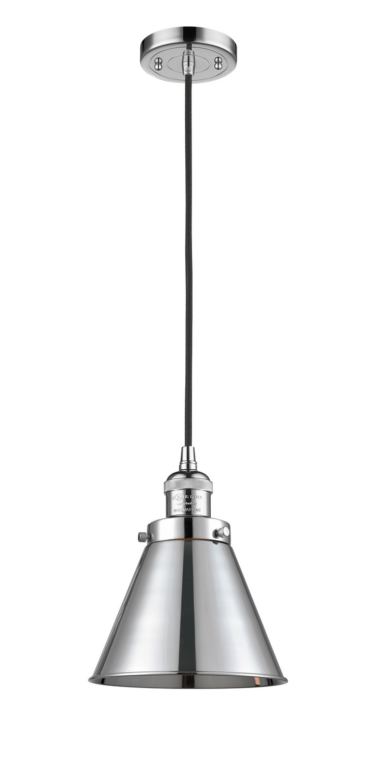 LED Mini Pendant by Innovations - Franklin Restoration Collection, Polished Chrome Finish - 201C-PC-M13-PC-LED