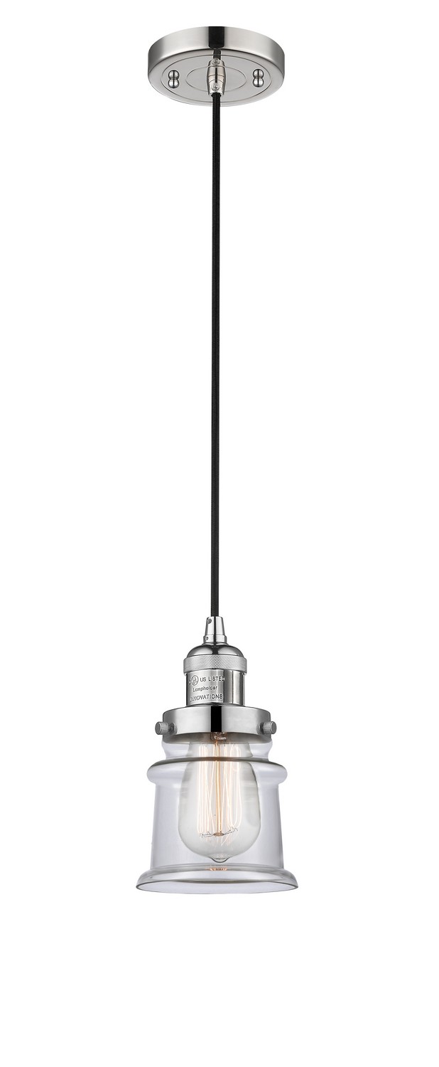 LED Mini Pendant by Innovations - Franklin Restoration Collection, Polished Nickel Finish - 201C-PN-G182S-LED