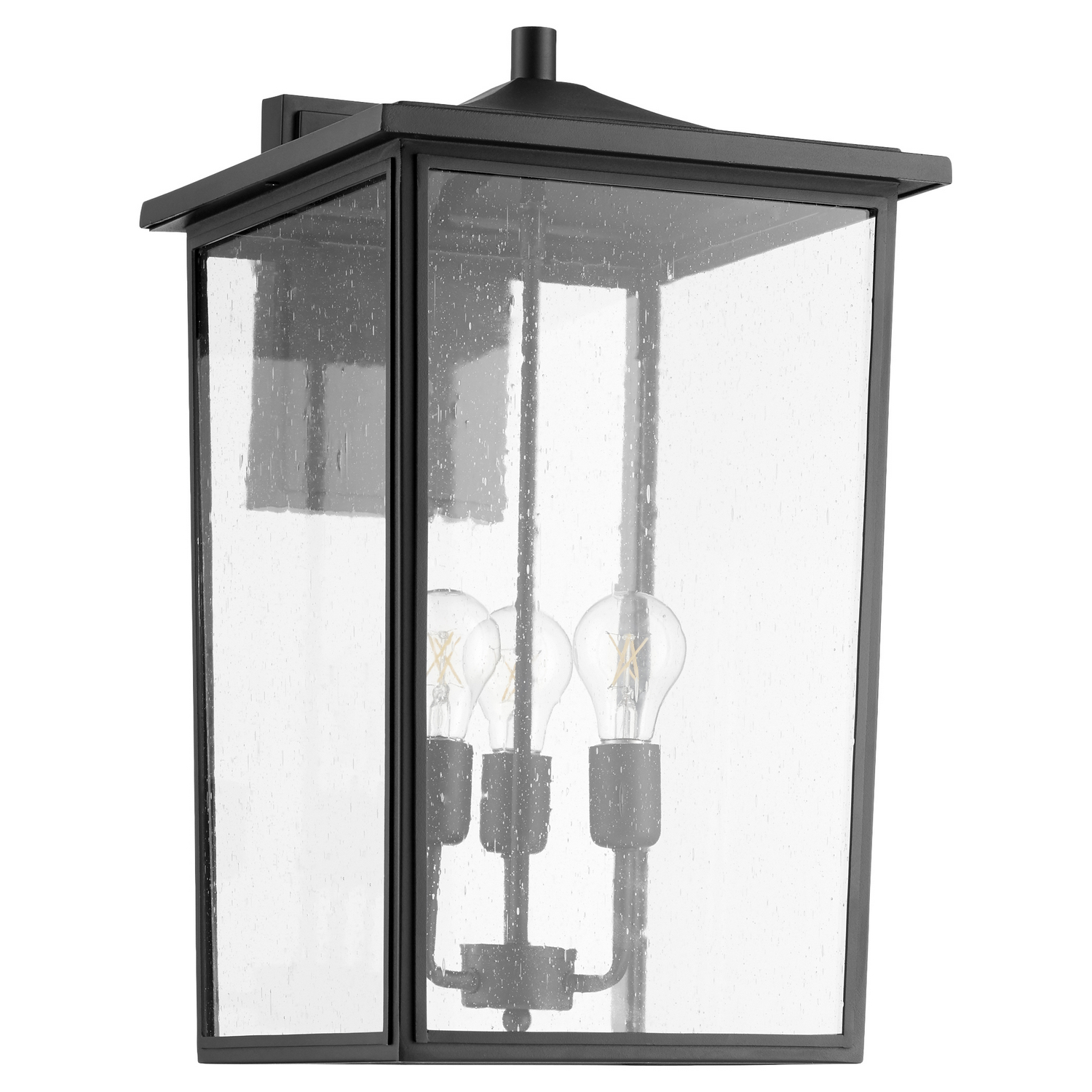 Photos - Floodlight / Street Light Riverside Quorum International Textured Black Three Light Wall Mount from the  Collection 722-13-69 