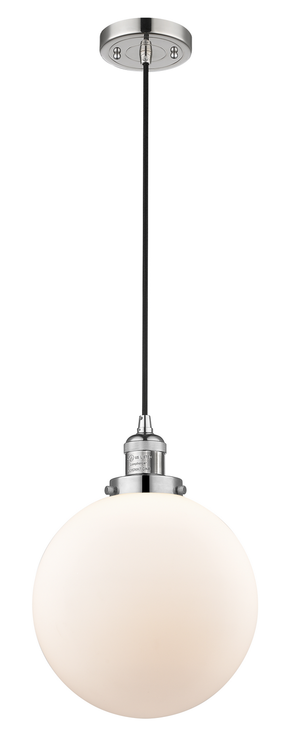 One Light Mini Pendant by Innovations - Franklin Restoration Collection, Polished Nickel Finish - 201C-PN-G201-10