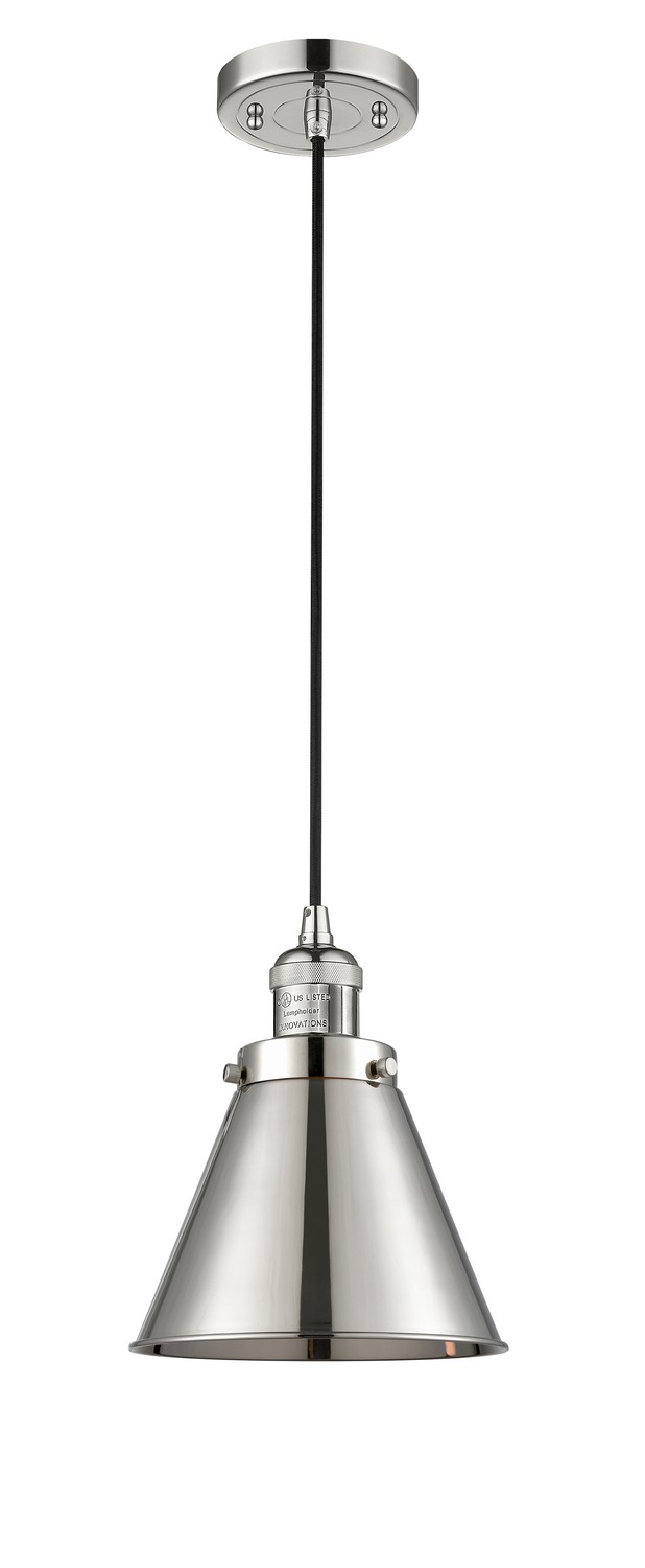 LED Mini Pendant by Innovations - Franklin Restoration Collection, Polished Nickel Finish - 201C-PN-M13-PN-LED