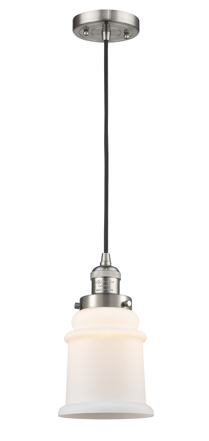 One Light Mini Pendant by Innovations - Franklin Restoration Collection, Brushed Satin Nickel Finish - 201C-SN-G181