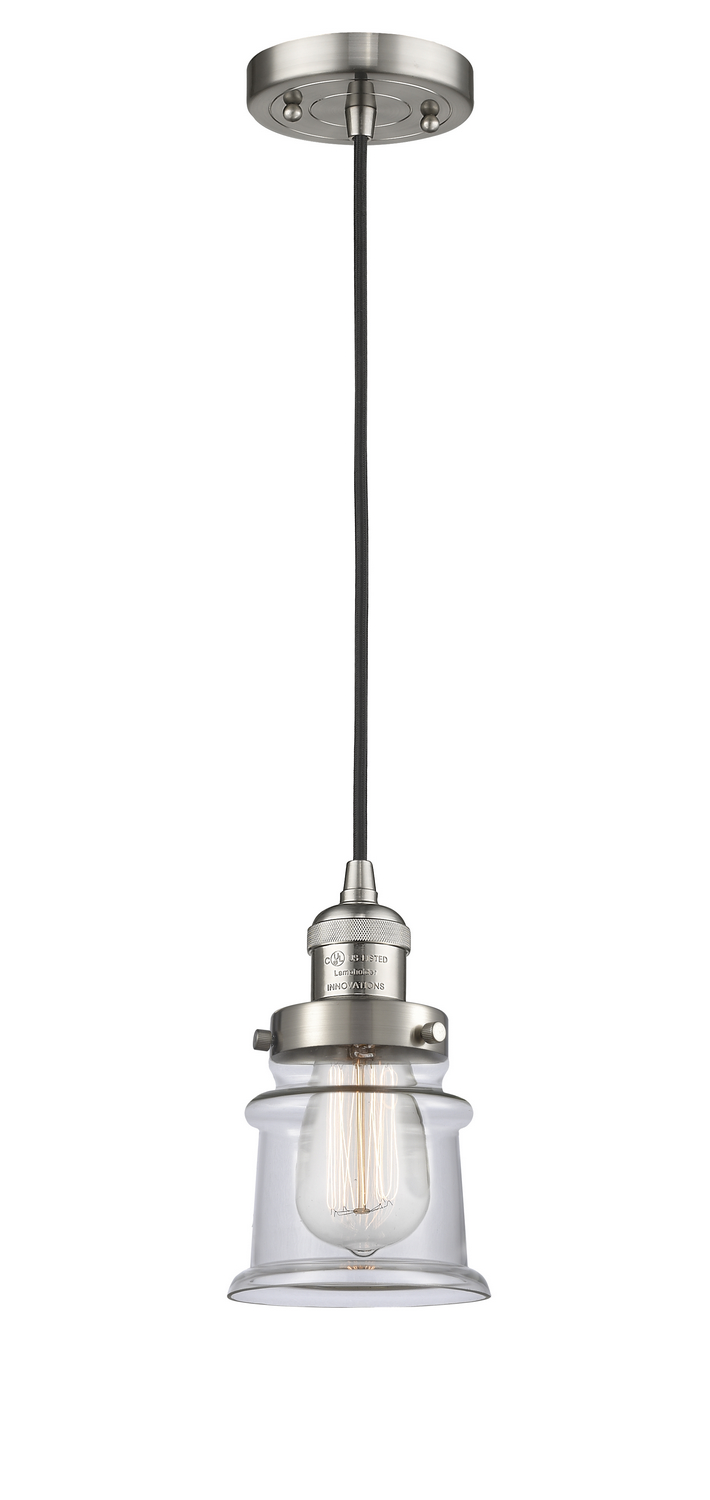 One Light Mini Pendant by Innovations - Franklin Restoration Collection, Brushed Satin Nickel Finish - 201C-SN-G182S