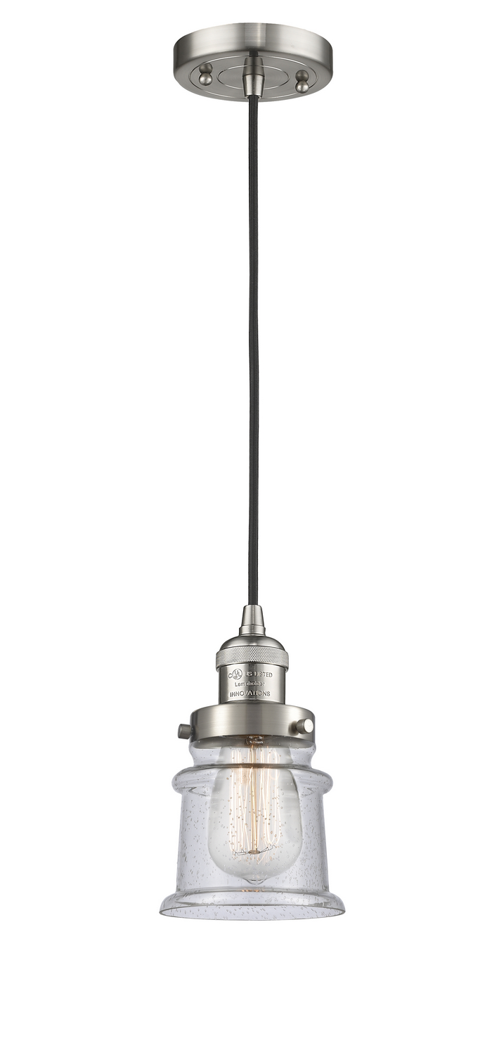 One Light Mini Pendant by Innovations - Franklin Restoration Collection, Brushed Satin Nickel Finish - 201C-SN-G184S