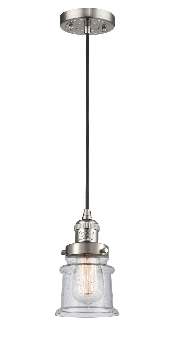 LED Mini Pendant by Innovations - Franklin Restoration Collection, Brushed Satin Nickel Finish - 201C-SN-G184S-LED