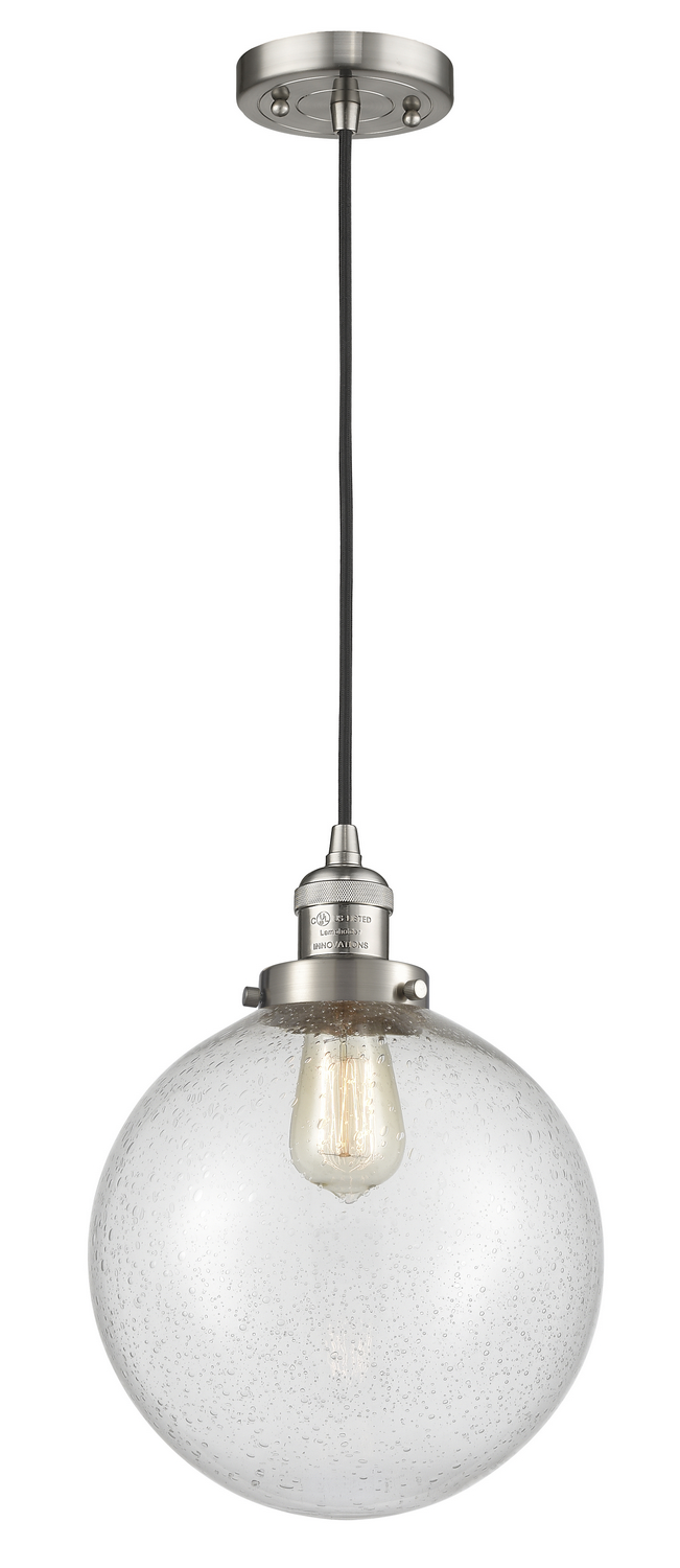 One Light Mini Pendant by Innovations - Franklin Restoration Collection, Brushed Satin Nickel Finish - 201C-SN-G204-10