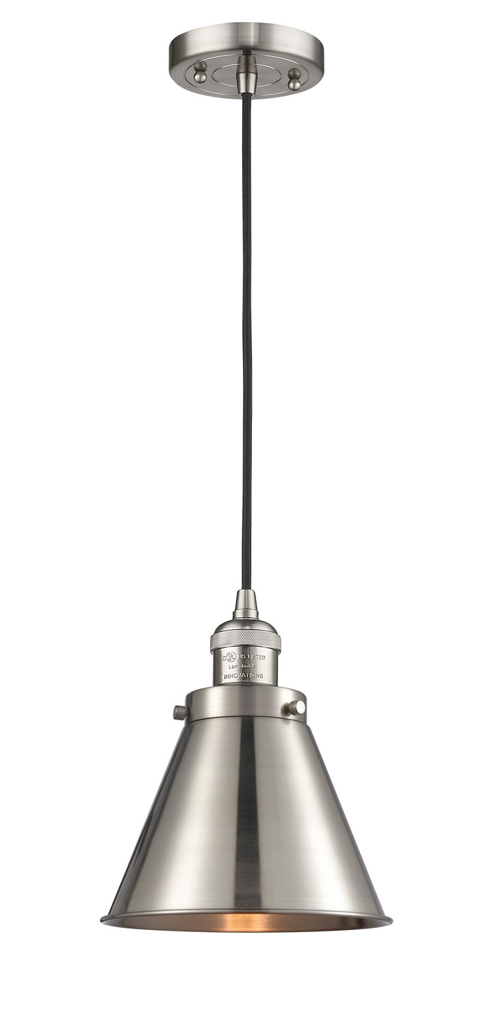 LED Mini Pendant by Innovations - Franklin Restoration Collection, Brushed Satin Nickel Finish - 201C-SN-M13-SN-LED