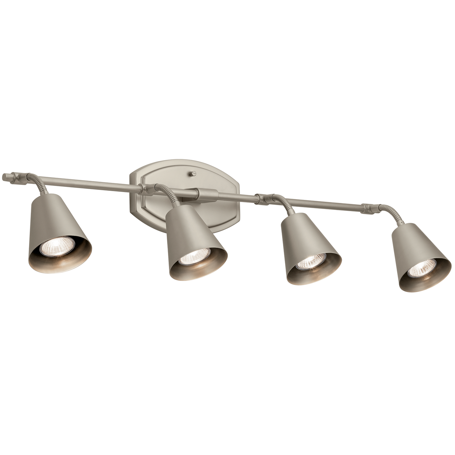 KICH 52129SN SYLVIA SATIN NICKEL RAIL LIGHT 4LT 4 MR16 COVER 50W 120