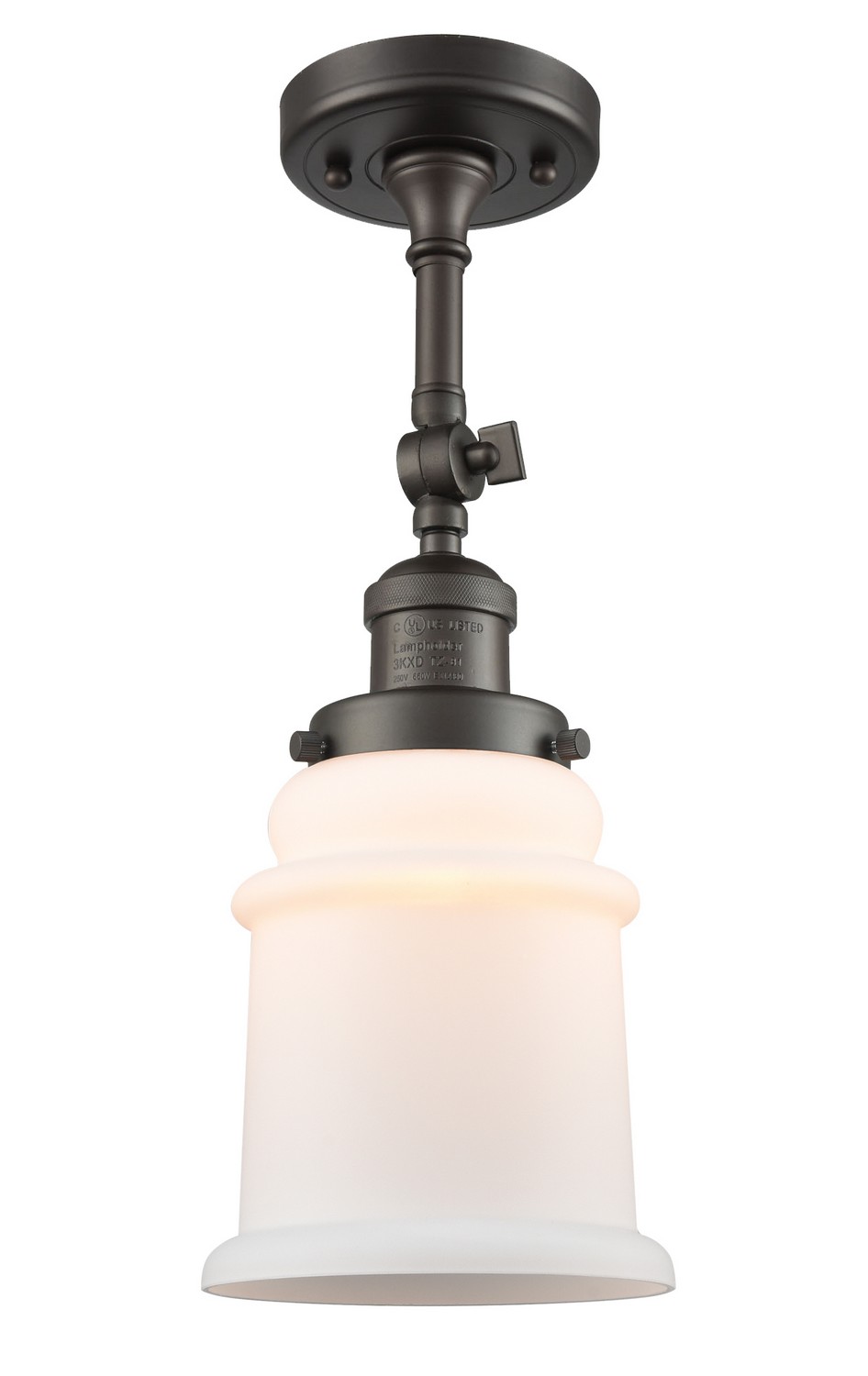 LED Semi-Flush Mount by Innovations - Franklin Restoration Collection, Oil Rubbed Bronze Finish - 201F-OB-G181-LED