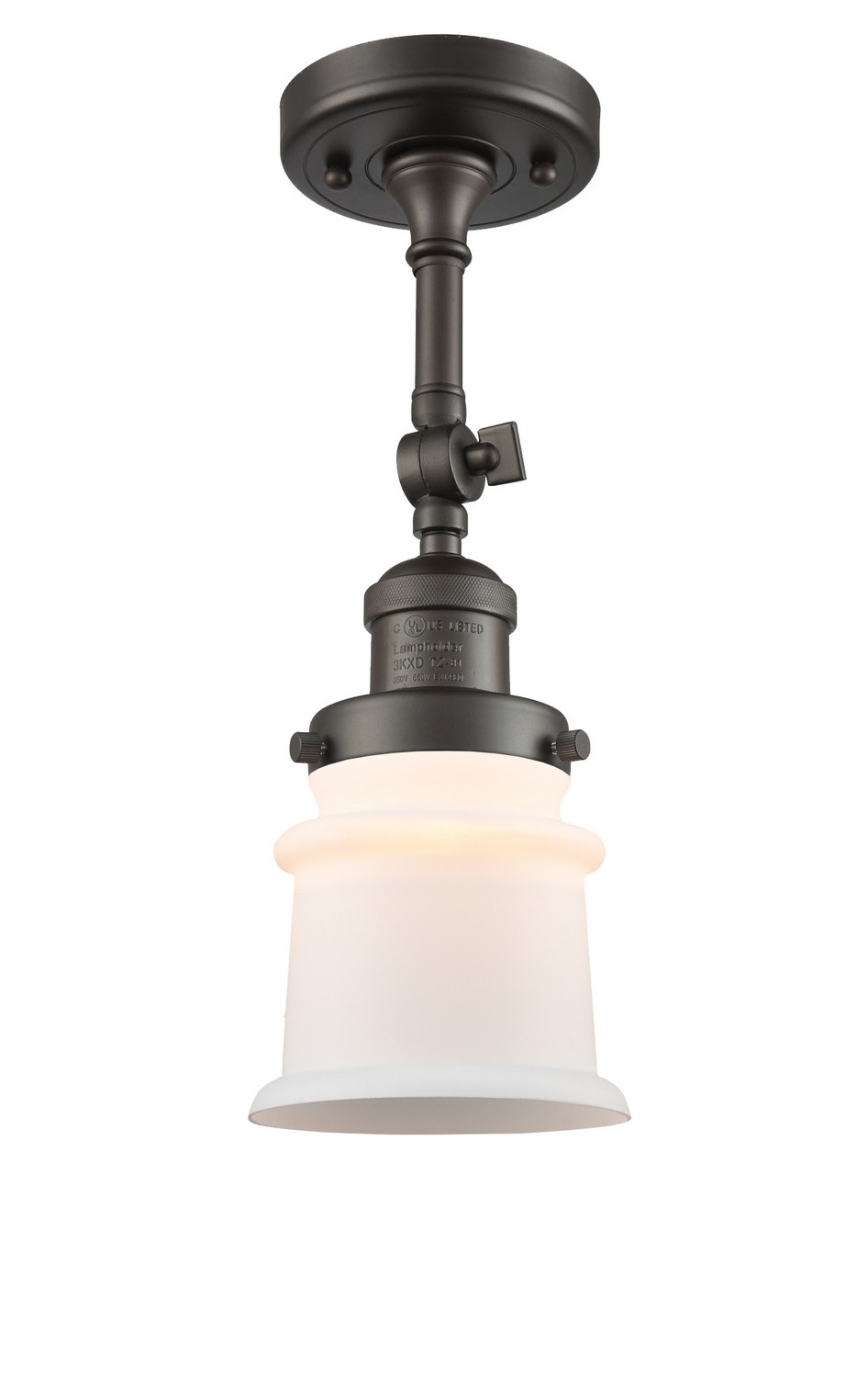LED Semi-Flush Mount by Innovations - Franklin Restoration Collection, Oil Rubbed Bronze Finish - 201F-OB-G181S-LED