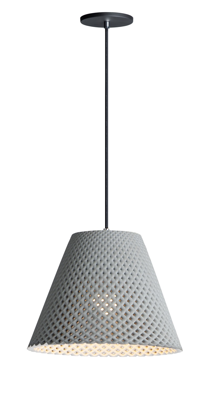 Maxim Woven One Light Pendant in Gray / Black - 10145GYBK