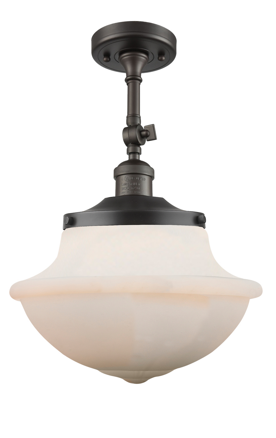 One Light Semi-Flush Mount by Innovations - Franklin Restoration Collection, Oil Rubbed Bronze Finish - 201F-OB-G541