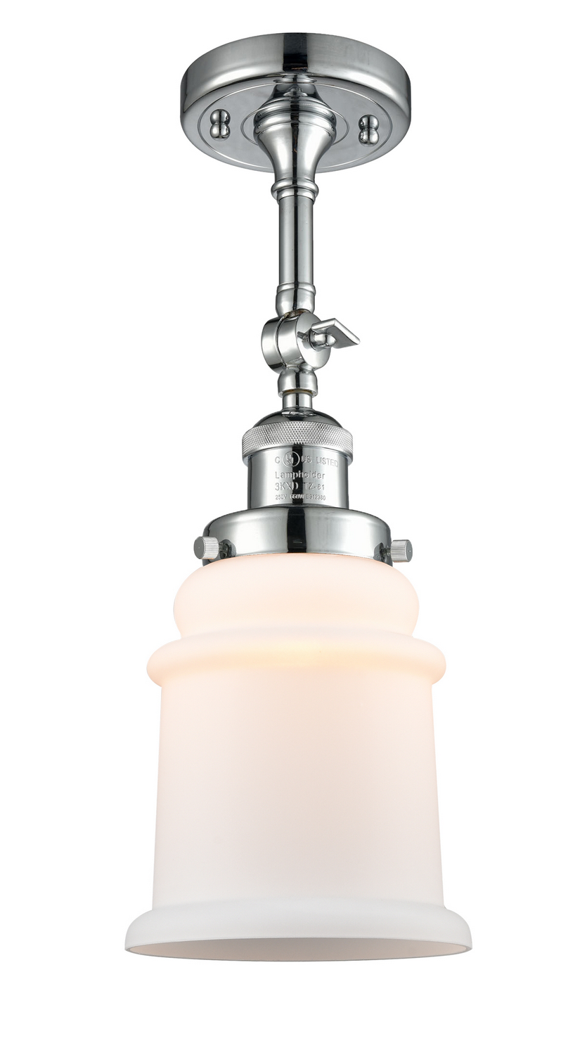 One Light Semi-Flush Mount by Innovations - Franklin Restoration Collection, Polished Chrome Finish - 201F-PC-G181
