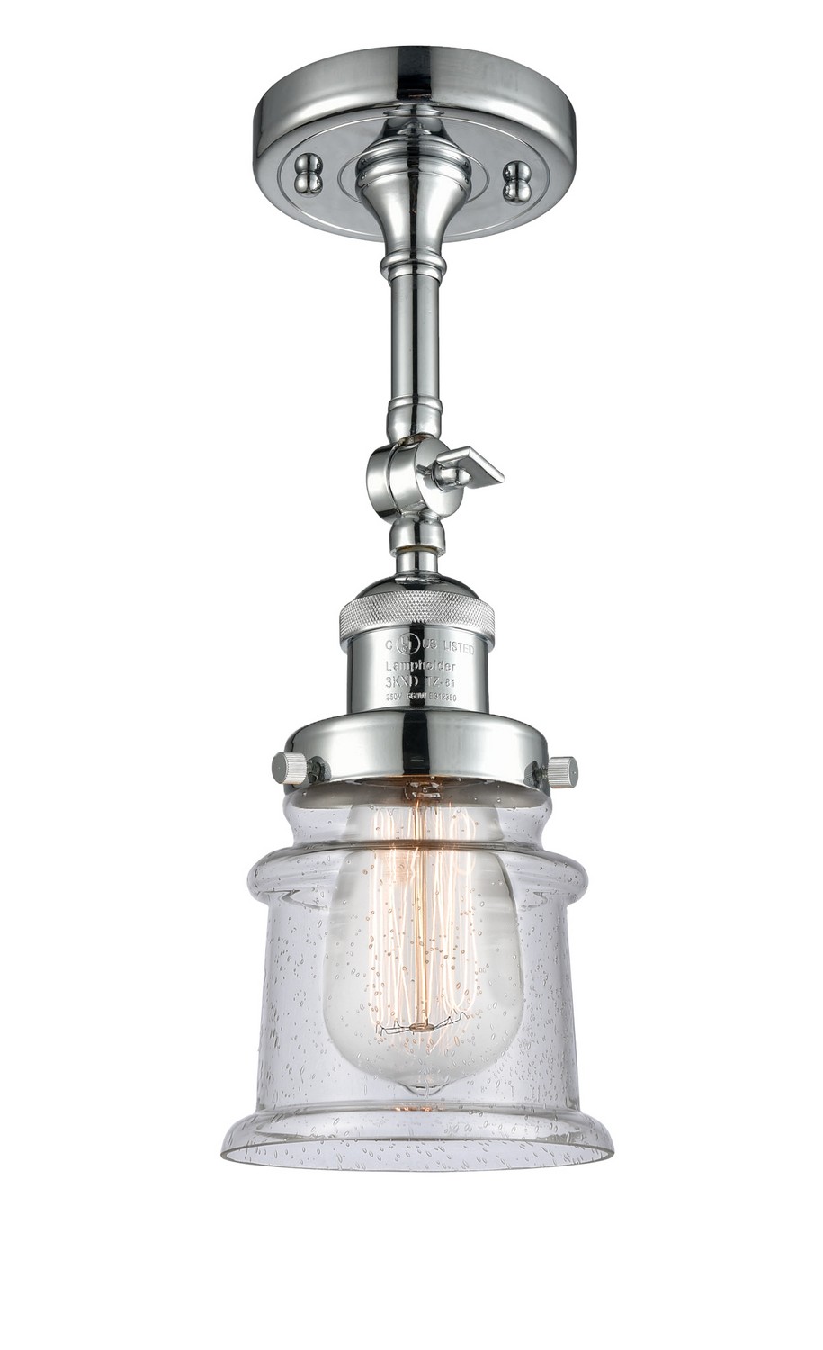 LED Semi-Flush Mount by Innovations - Franklin Restoration Collection, Polished Chrome Finish - 201F-PC-G184S-LED