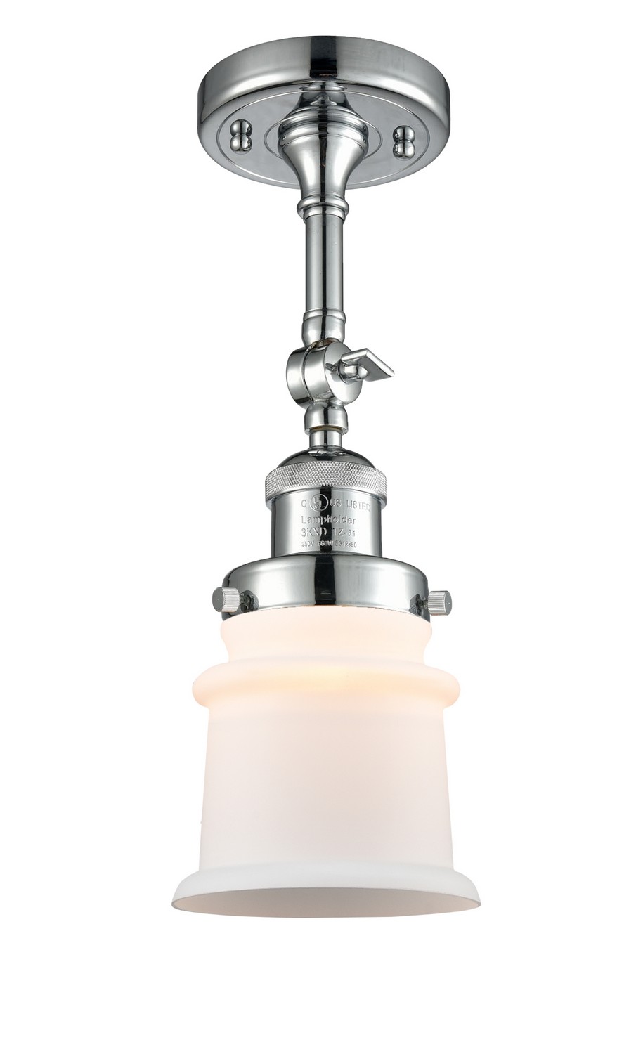 LED Semi-Flush Mount by Innovations - Franklin Restoration Collection, Polished Chrome Finish - 201F-PC-G181S-LED