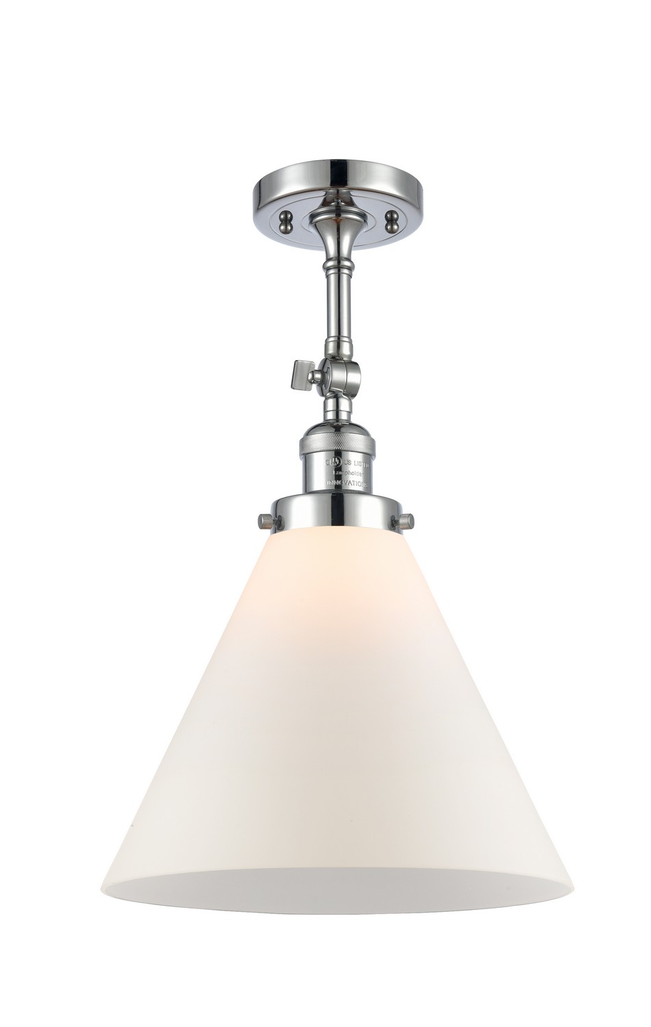 One Light Semi-Flush Mount by Innovations - Franklin Restoration Collection, Polished Chrome Finish - 201F-PC-G41-L