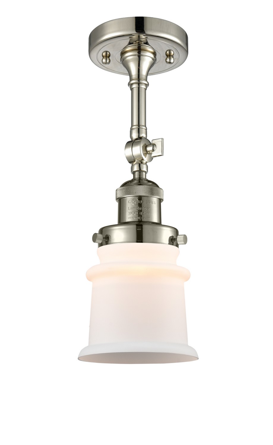 LED Semi-Flush Mount by Innovations - Franklin Restoration Collection, Polished Nickel Finish - 201F-PN-G181S-LED