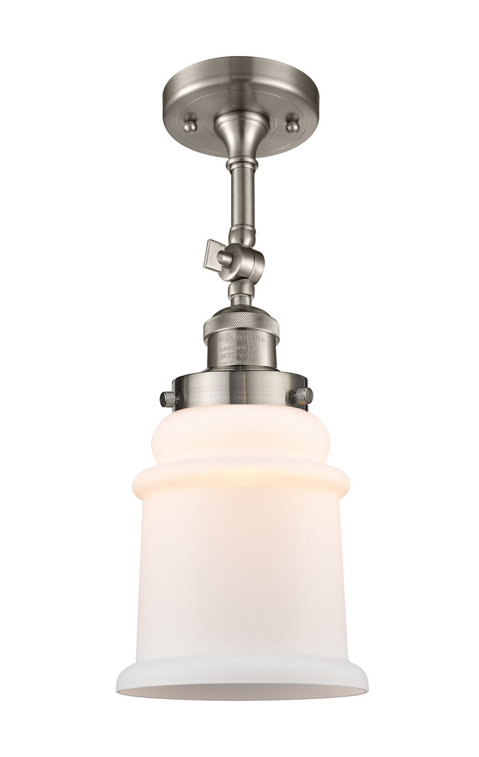 LED Semi-Flush Mount by Innovations - Franklin Restoration Collection, Brushed Satin Nickel Finish - 201F-SN-G181-LED