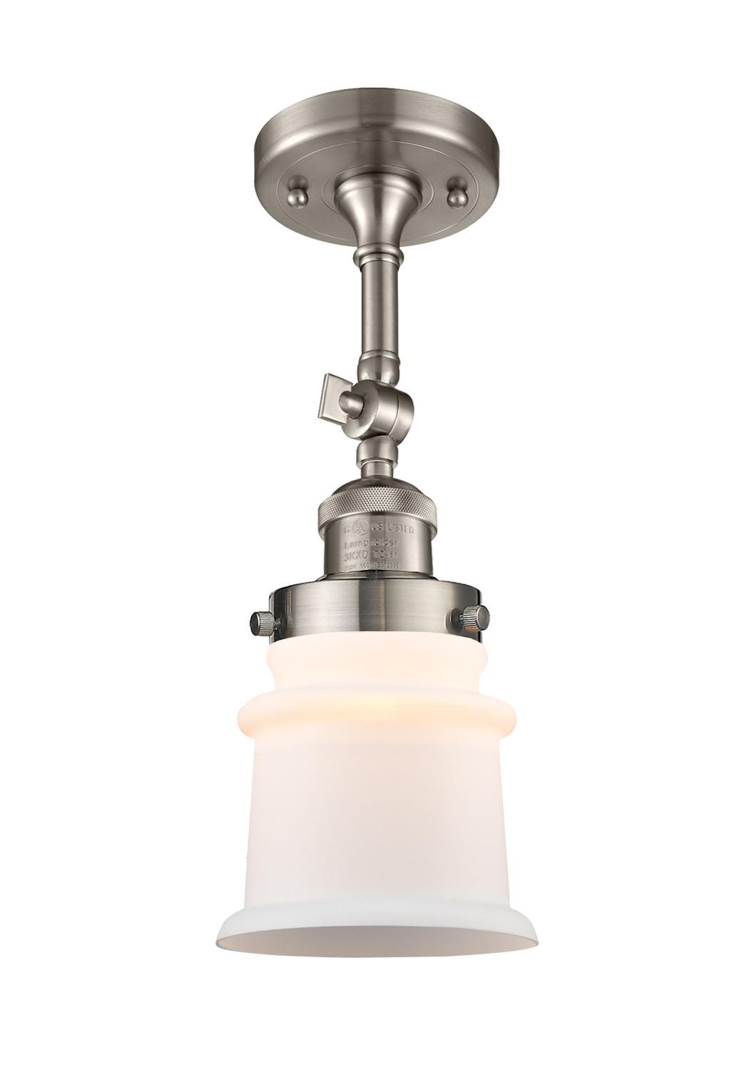 LED Semi-Flush Mount by Innovations - Franklin Restoration Collection, Brushed Satin Nickel Finish - 201F-SN-G181S-LED