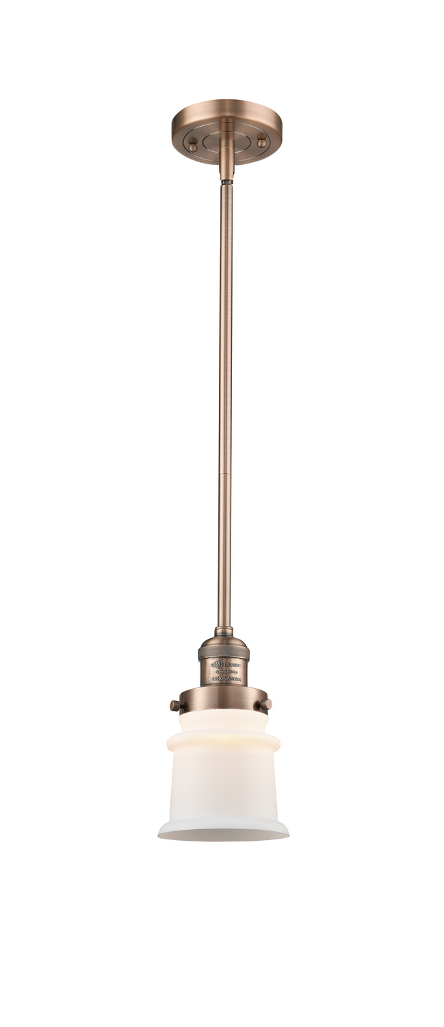 One Light Mini Pendant by Innovations - Franklin Restoration Collection, Antique Copper Finish - 201S-AC-G181S