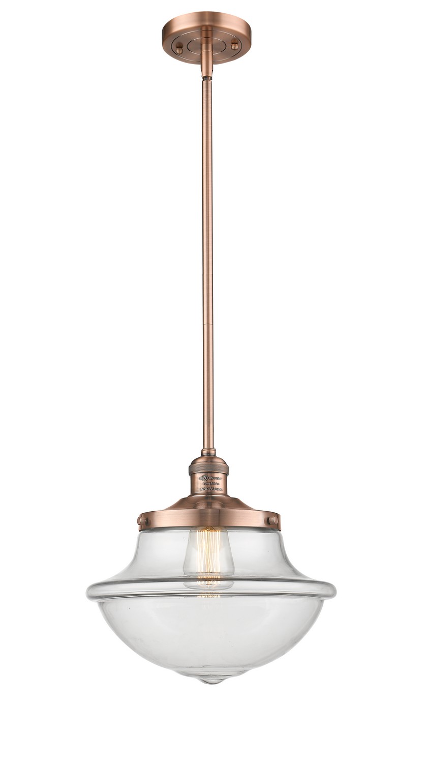 LED Mini Pendant by Innovations - Franklin Restoration Collection, Antique Copper Finish - 201S-AC-G542-LED
